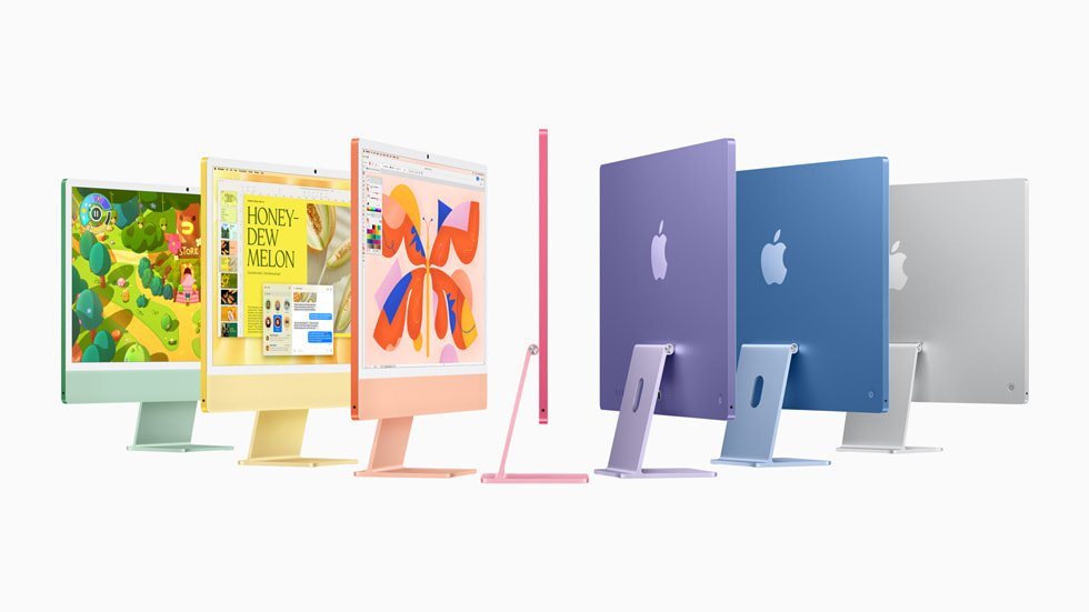 Novos iMac com chip M4 chegam ao mercado em sete opções de cores — Foto: Divulgação/Apple