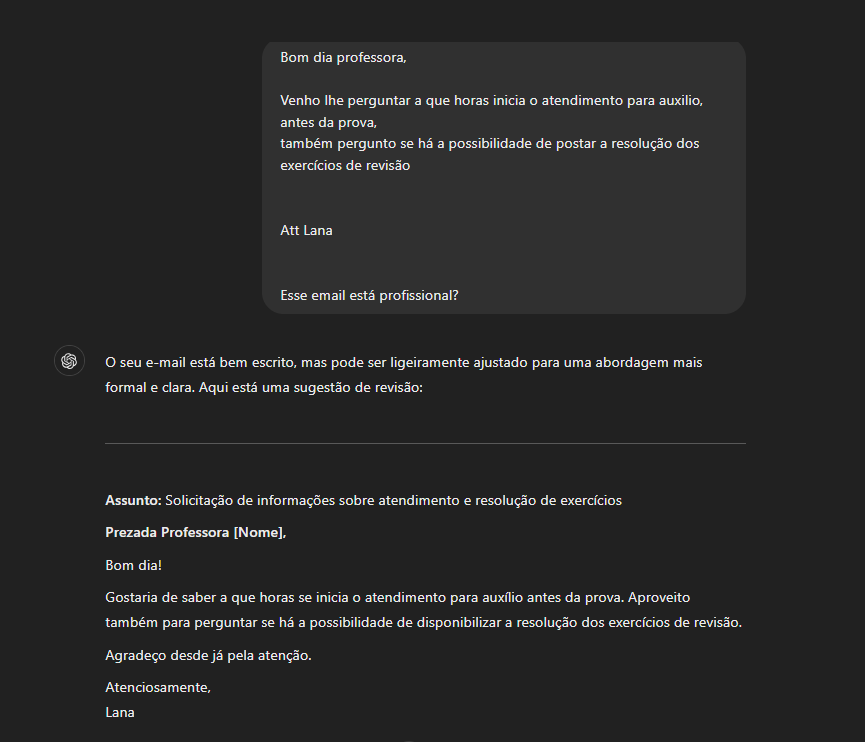 (exemplo de ajuda com correção)