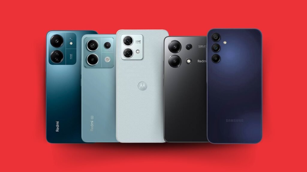 Celulares lado a lado comparativo de modelos