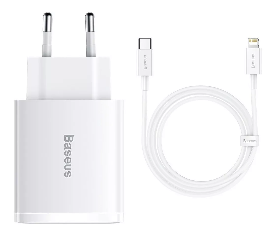 carregador baseus branco 30w